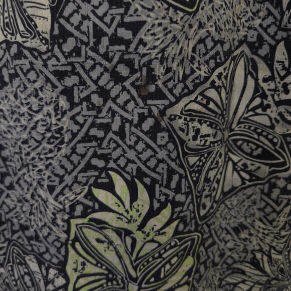 Tommy Bahama Shirt Mens L Geometric Floral 100% Silk Camp Short Sleeve Button Up - Picture 9 of 9